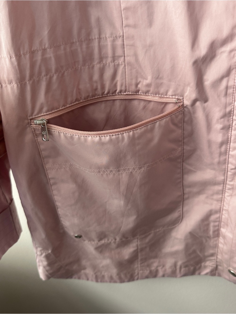 Cole Haan Pale Pink Hooded Anorak Rain Jacket - Picture 6 of 7